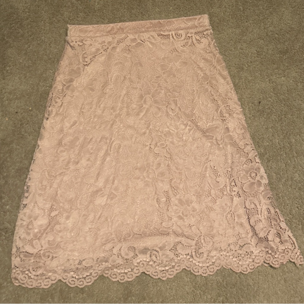 Elegant Lace Skirt in Soft Pink